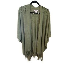 Nine West Green Ruana (Topper Wrap) - OS